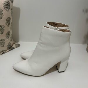Elegant White Ankle Boots